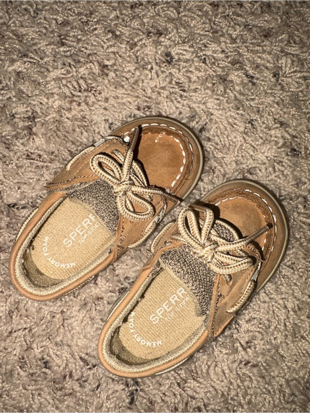 Sperry Baby Boat Shoes Size 3 | Brown Toddler Loafers | Like New